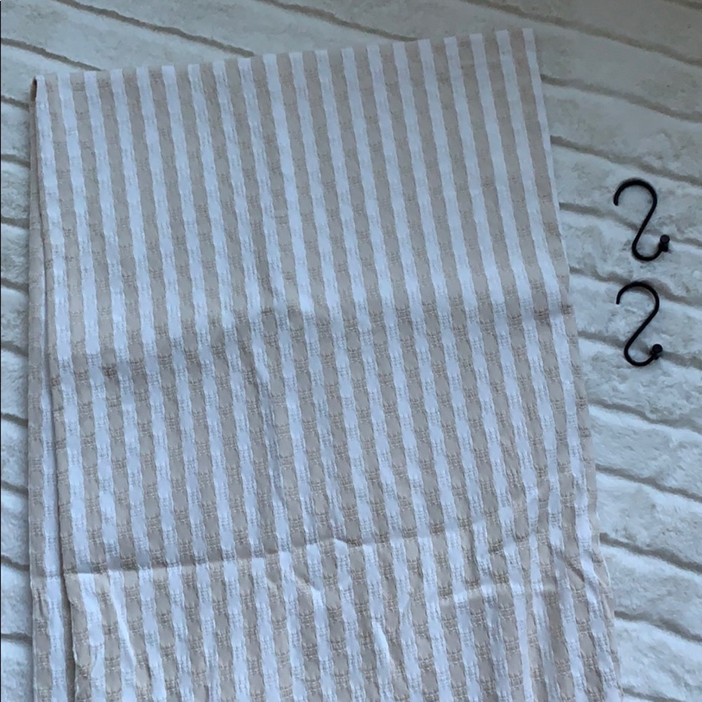 Threshold Shower Curtain Cream & White Stripes